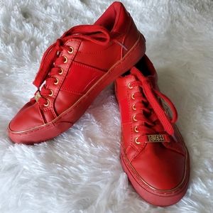 Bold Red Guess Sneakers women's size 7 1/2